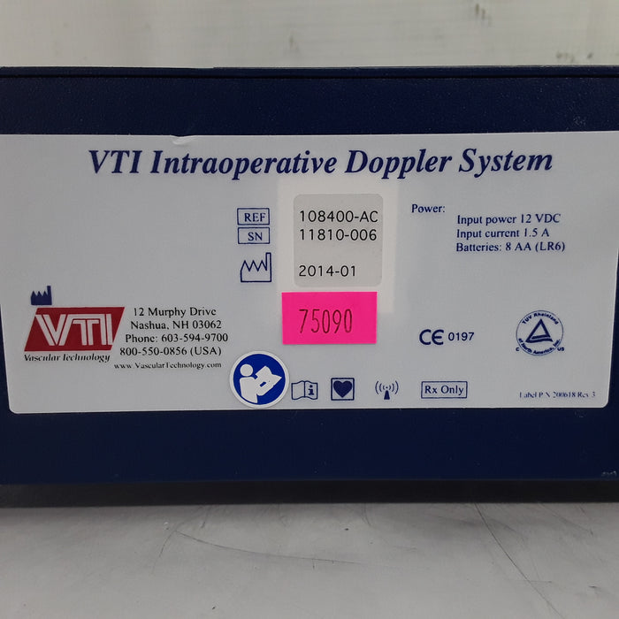 Vascular Technology Inc 108400-AC VTI Intraoperative Doppler System
