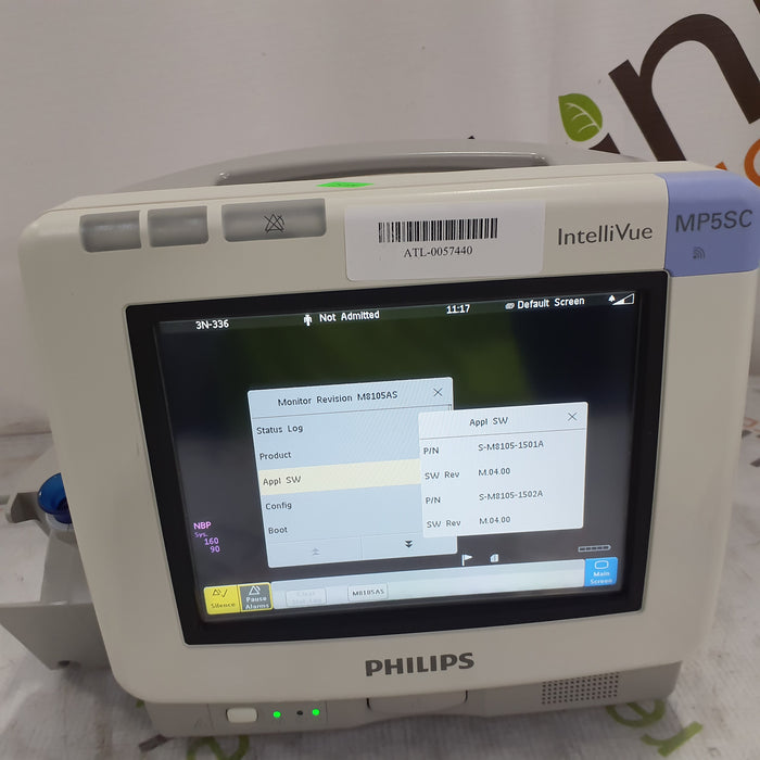 Philips IntelliVue MP5SC Fast SpO2, NIBP Spot Check Monitor