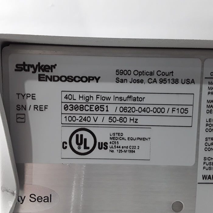 Stryker 40L Highflow Insufflator