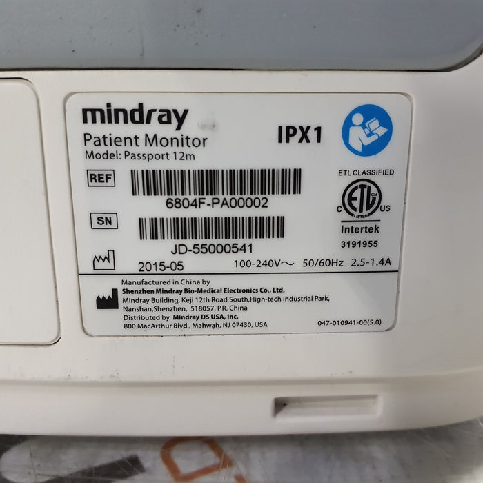 Mindray Passport 12m Patient Monitor