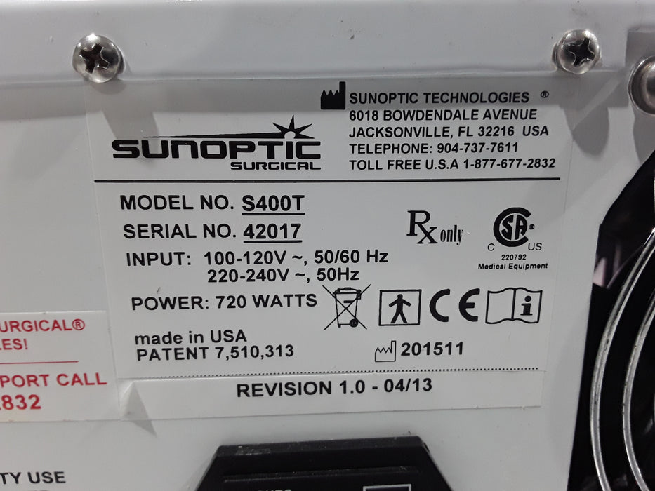 Sunoptic Technologies Titan 400HP Xenon Light Source