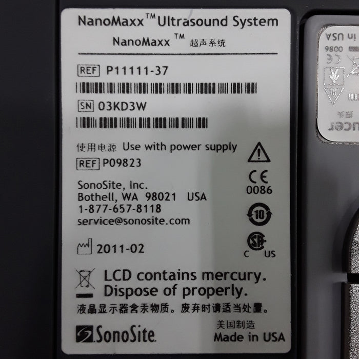 Sonosite NanoMaxx Ultrasound