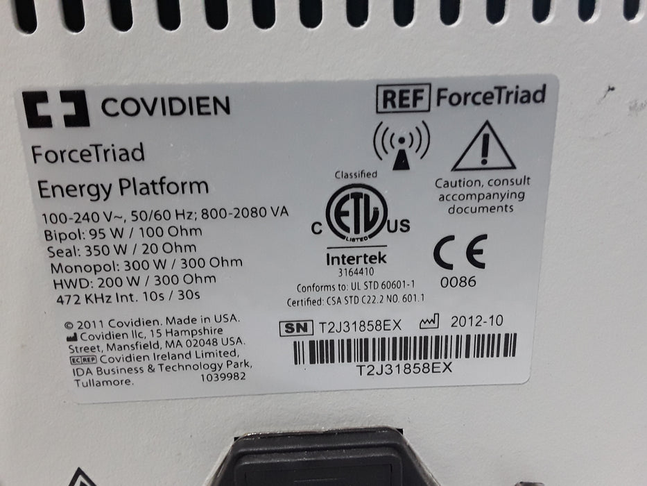 Covidien Force Triad Electrosurgical Unit