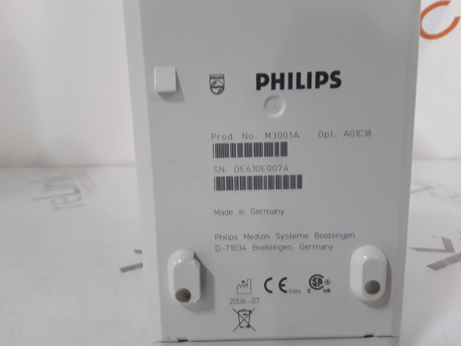 Philips M3001A-A01C18 Fast SpO2, NIBP, 12 lead ECG, Temp, IBP MMS Module
