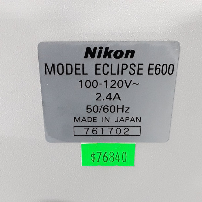 Nikon Eclipse E600 Binocular Microscope