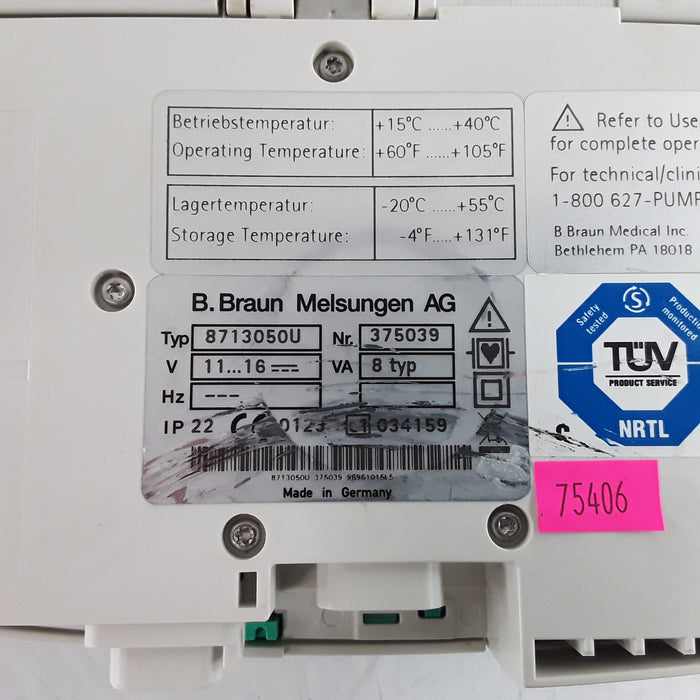 B. Braun Infusomat Space w/AC Adapter Infusion Pump