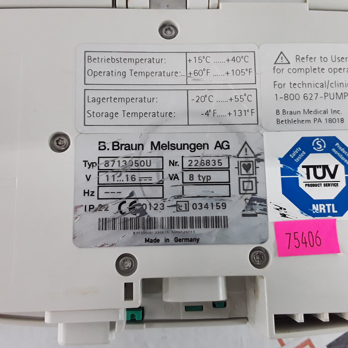 B. Braun Infusomat Space w/AC Adapter Infusion Pump