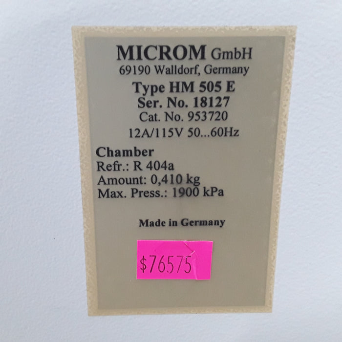 Thermo Scientific Microm HM 505 E Cryostat Histology Pathology Lab
