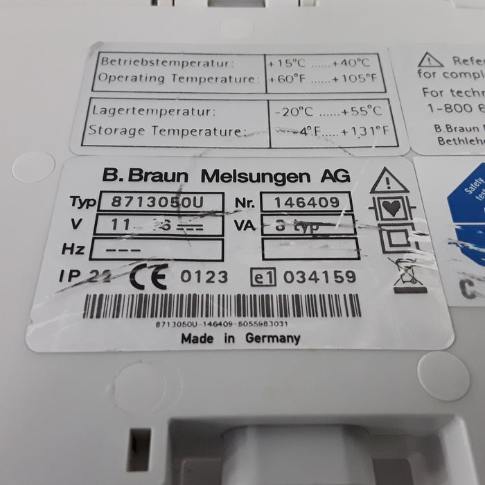 B. Braun Infusomat Space w/Pole Clamp Infusion Pump