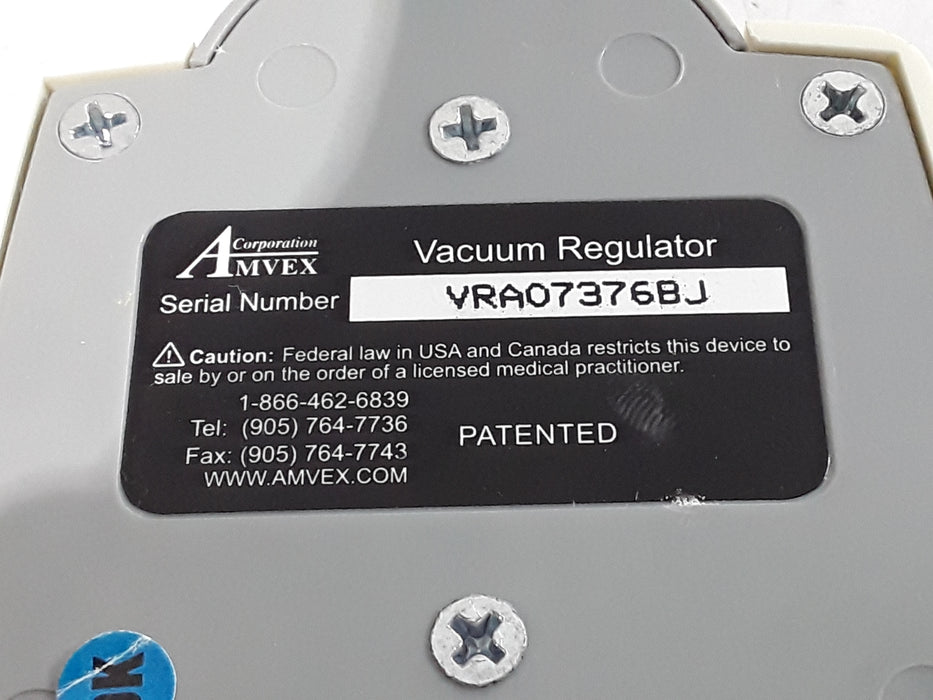 Amvex Vacuum Regulator