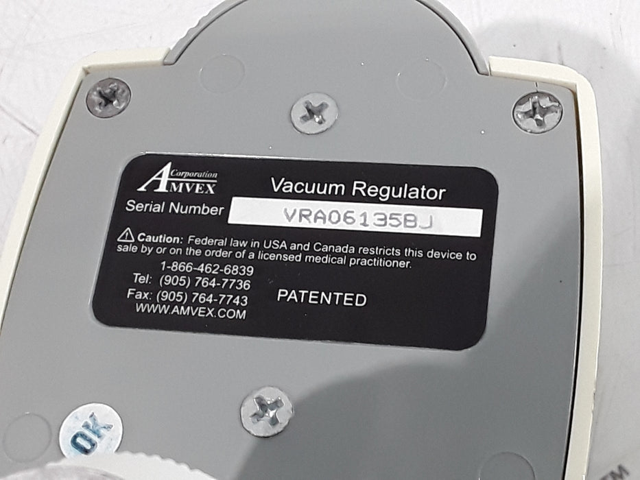 Amvex Vacuum Regulator