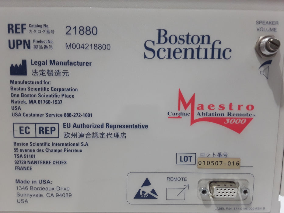 Boston Scientific Maestro 3000 Cardiac Ablation Controller