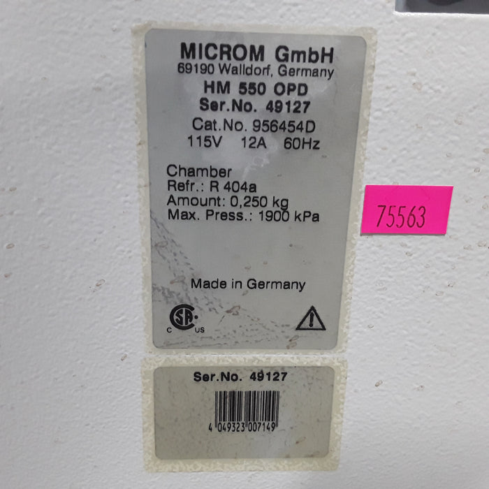 Microm HM 550 OPD Cryostat