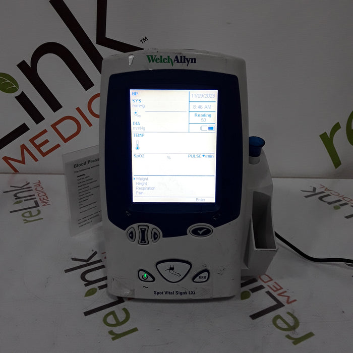 Welch Allyn Spot LXi - NIBP, SureTemp Plus, Nellcor SpO2 Vital Signs Monitor