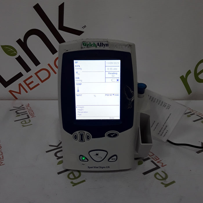 Welch Allyn Spot LXi - NIBP, SureTemp Plus, Nellcor SpO2 Vital Signs Monitor