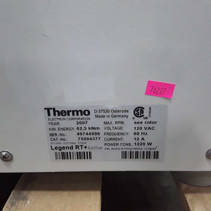 Thermo Electron Sorvall Legend RT+ Benchtop Centrifuge