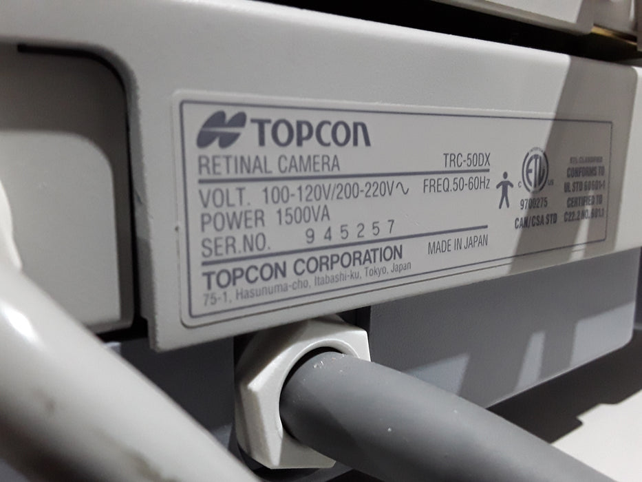 Topcon Medical TRC-50DX Mydriatic Retinal Camera