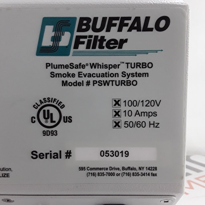 Buffalo Filter PlumeSafe Whisper Turbo Smoke Evacuation System