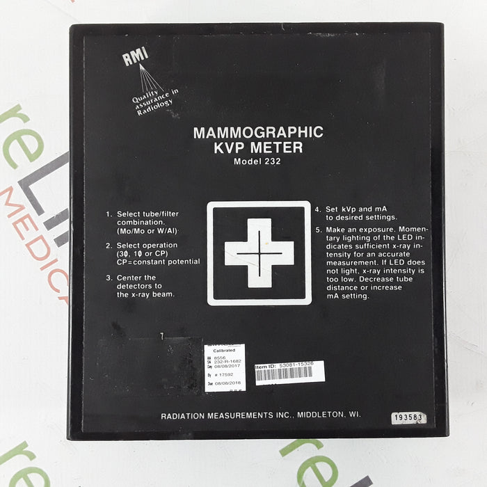 Gammex RMI 232 Mammographic KVP Meter