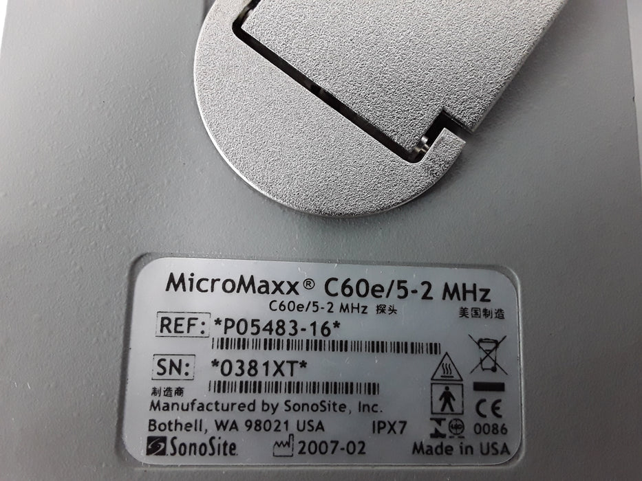 Sonosite MicroMaxx C60e/5-2 MHz Curved Array Transducer