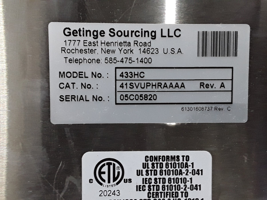 Getinge 433HC Sterilizer