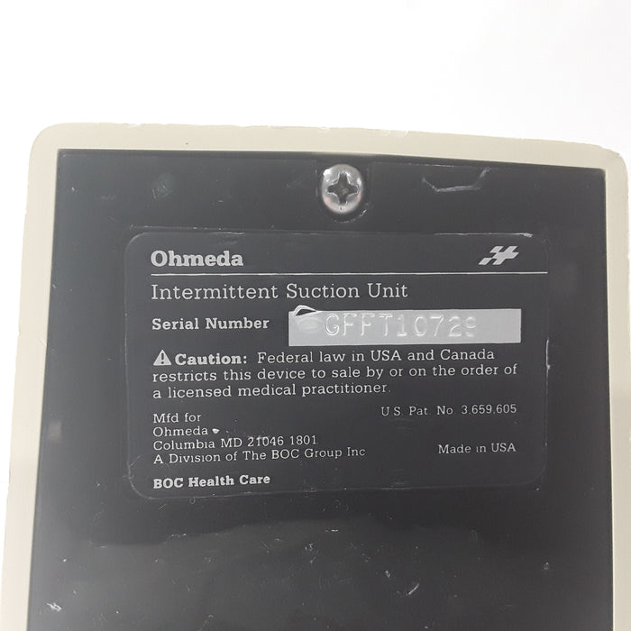 Ohmeda Medical 200 Intermittent Suction Unit