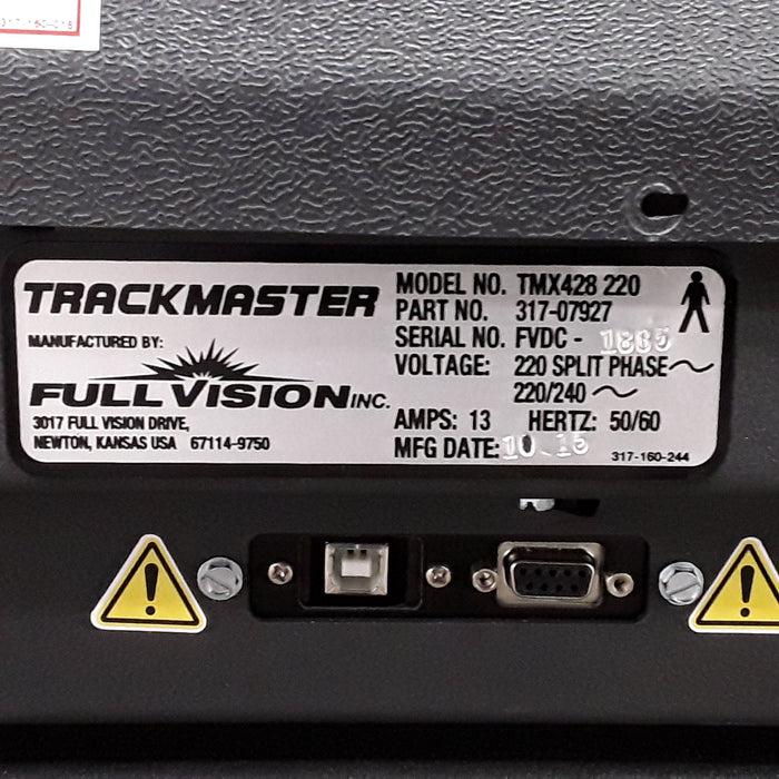 Full Vision TMX428 220 Trackmaster Stress Test Treadmill