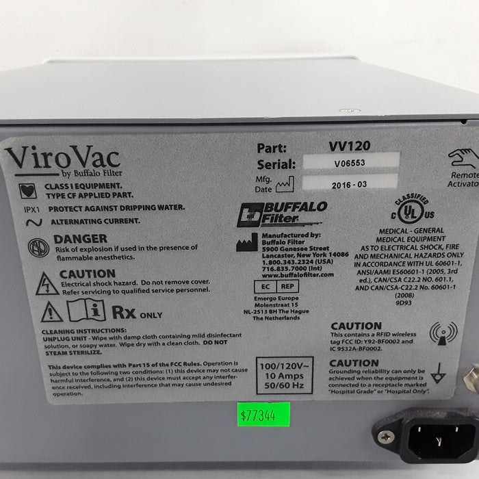 Buffalo Filter ViroVac Smoke Evacuation System