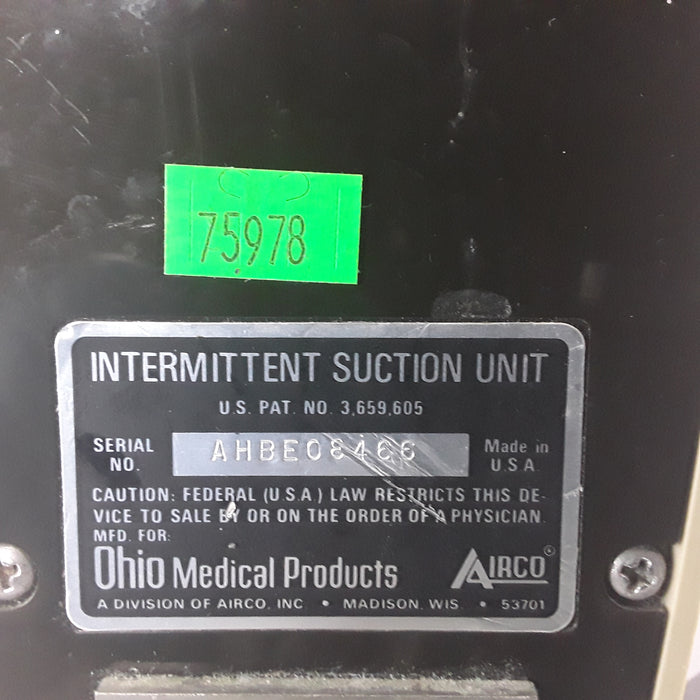 Ohmeda Medical 200 Intermittent Suction Unit