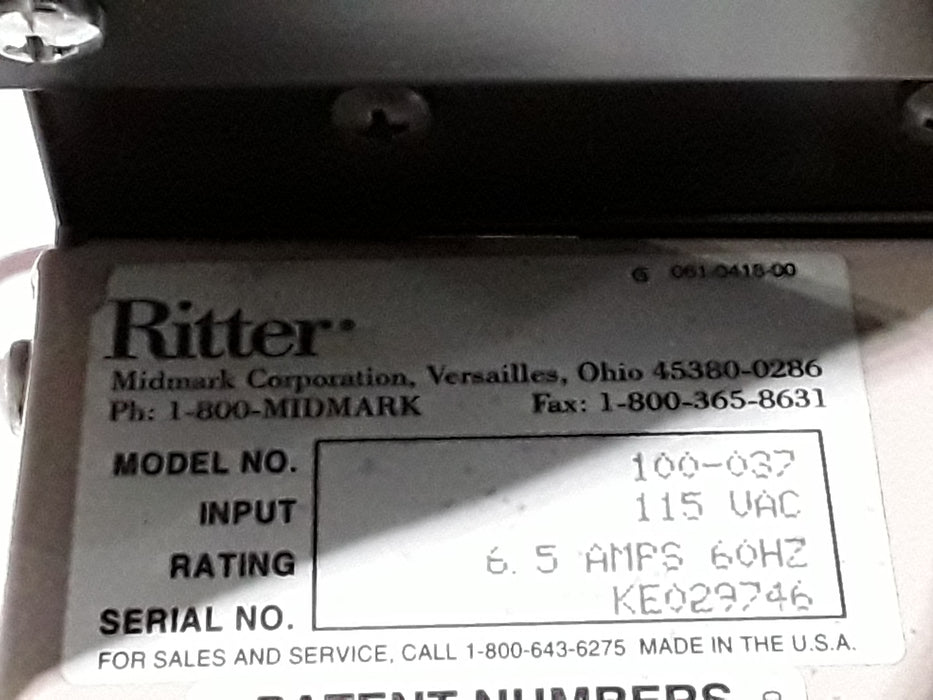 Midmark Ritter Model 104 Exam Table