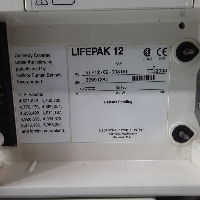 Physio-Control LifePak 12 3-Lead Defibrillator