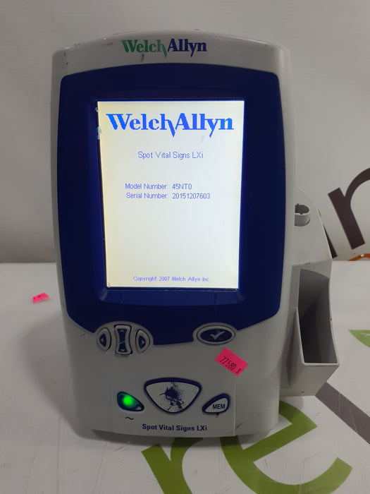 Welch Allyn Spot LXi - NIBP, SureTemp Plus, Nellcor SpO2 Vital Signs Monitor