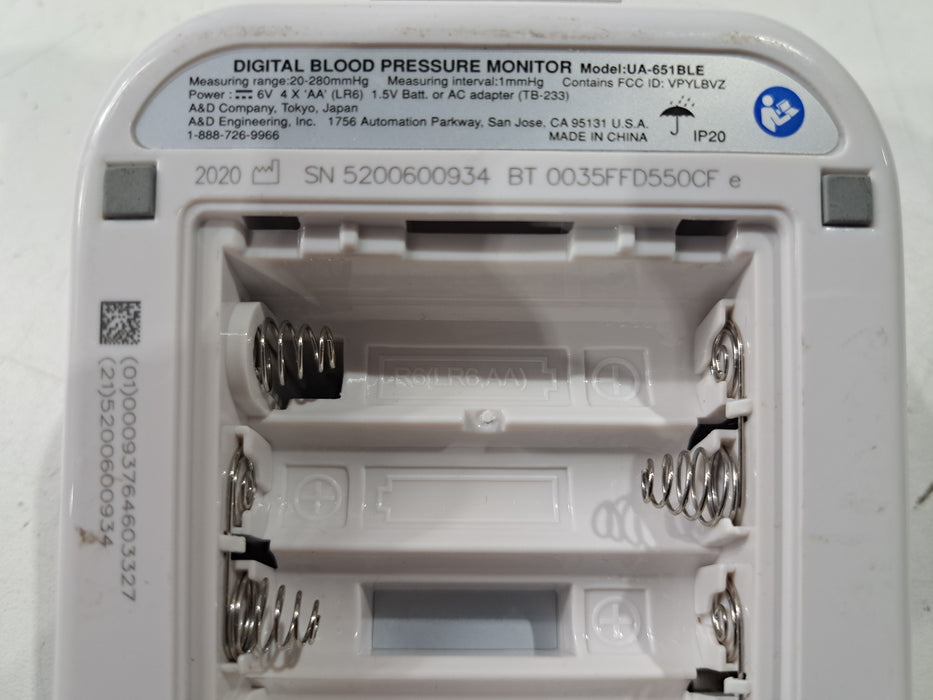A&D UA-651BLE Digital Blood Pressure Monitor