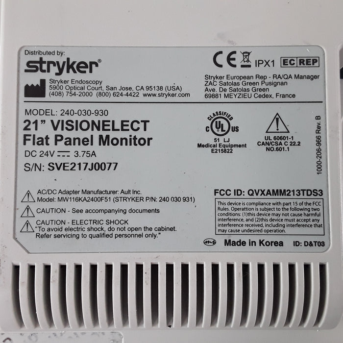 Stryker 21" VisionElect HD Monitor