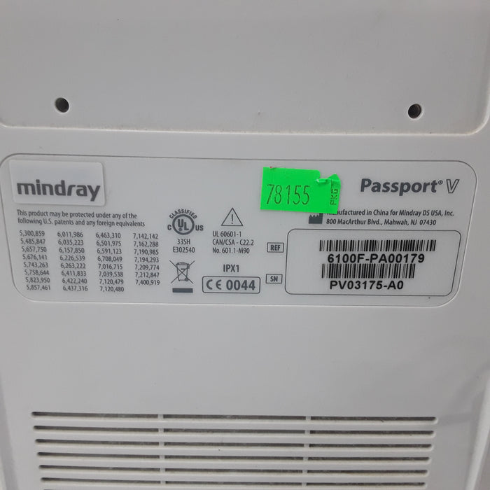 Mindray Passport V w/CO2 Patient Monitor