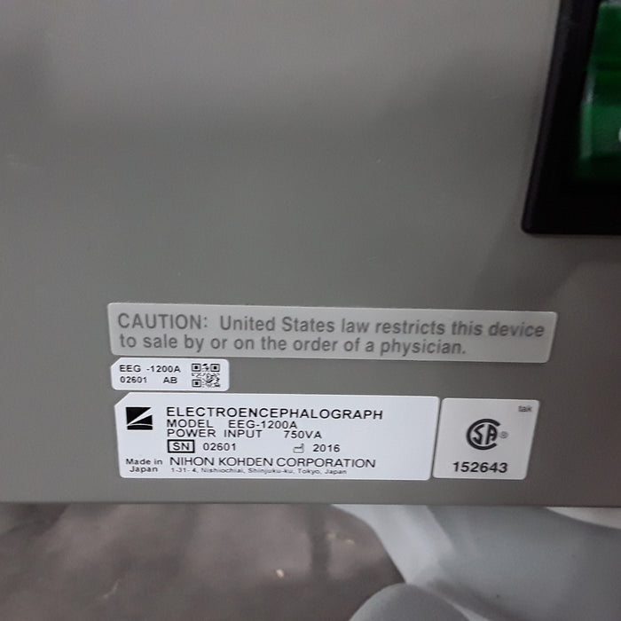 Nihon Kohden Neurofax EEG-1200 EEG PSG System