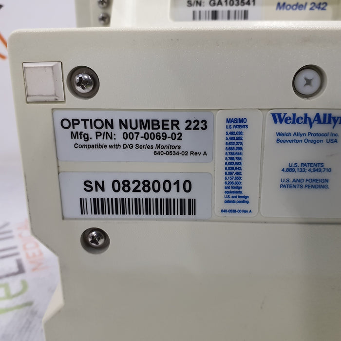 Welch Allyn PROPAQ CS 242 Vital Signs Monitor