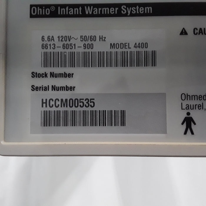 Ohmeda Medical Ohio Model 4400 Infant Warmer