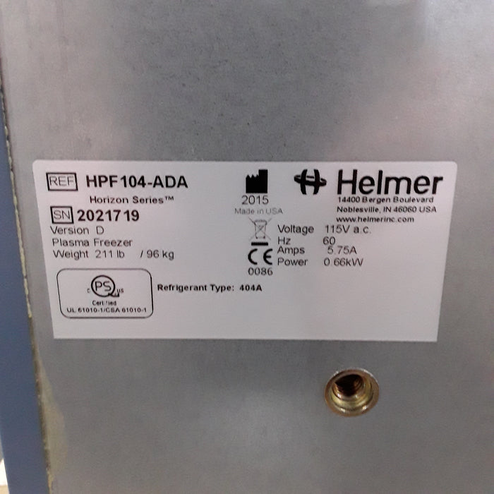 Helmer Inc HPF104-ADA Horizon Series Plasma Freezer