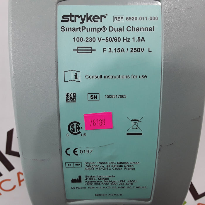 Stryker SmartPump Dual Channel Tourniquet