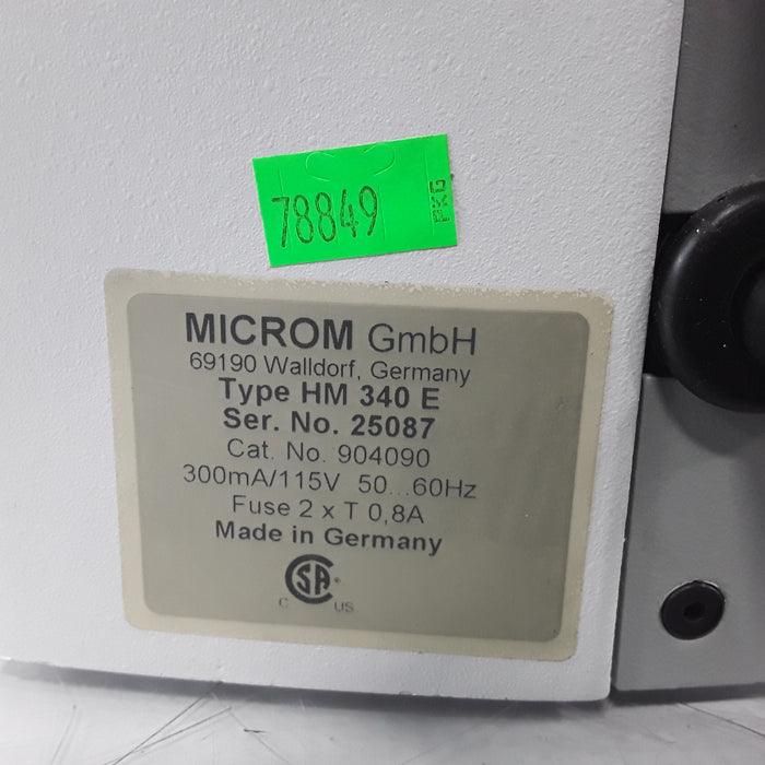 Microm HM 340 E Rotary Microtome