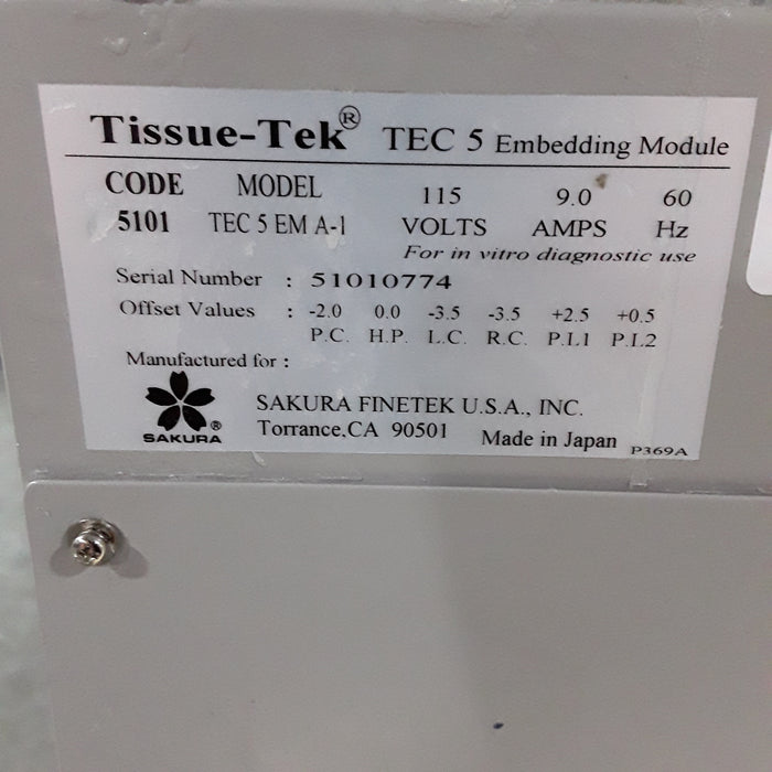 SAKURA Tissue-Tek TEC 5 Embedding Station