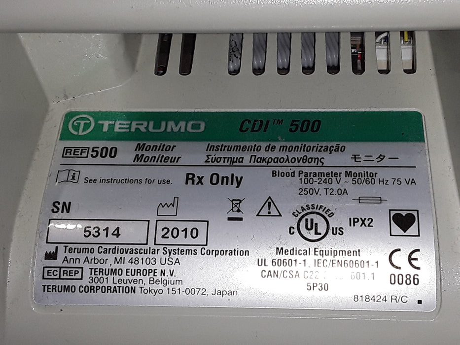 Terumo Cardiovascular Systems Corporation CDI 500 Monitor