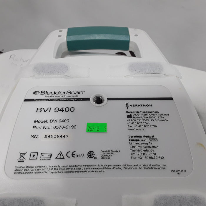 Verathon Medical, Inc BVI 9400 Bladderscan