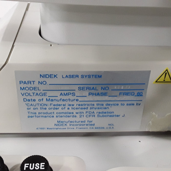 Nidek YC-1600 YAG Laser System
