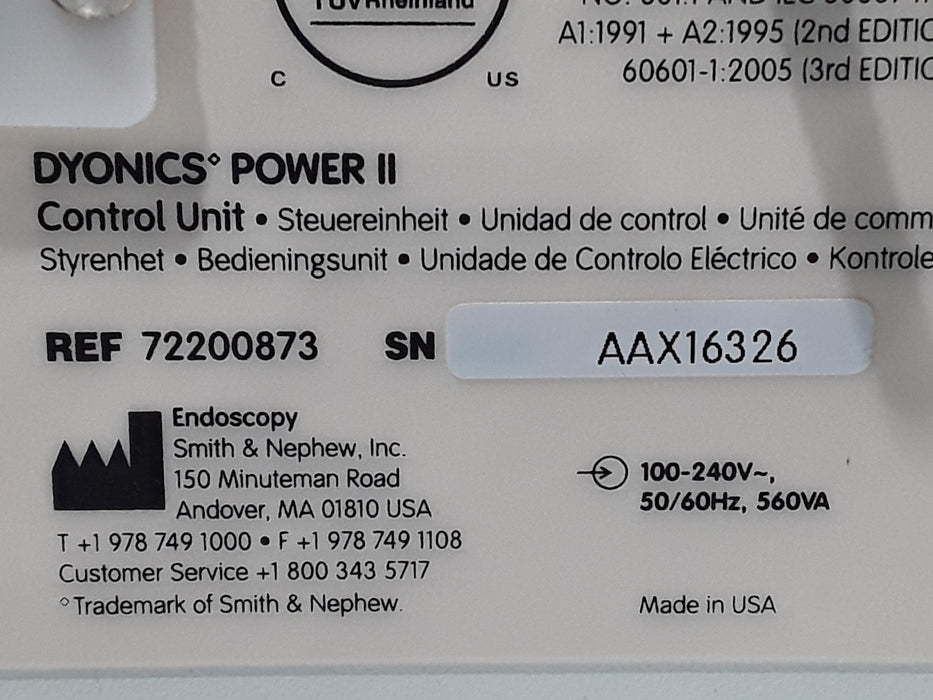 Smith & Nephew Dyonics Power 72200873 Control Unit