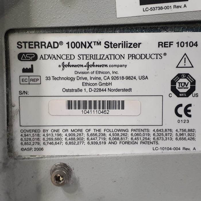 Sterrad 100NX Sterilizer