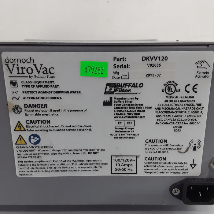 Buffalo Filter ViroVac Smoke Evacuation System