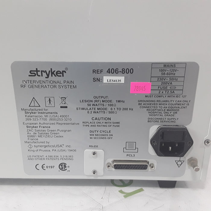 Stryker 406-800 RF Generator