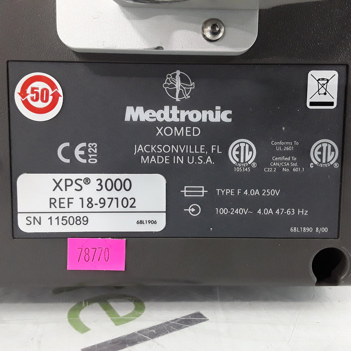 Medtronic XOMED XPS 3000 Irrigation Console